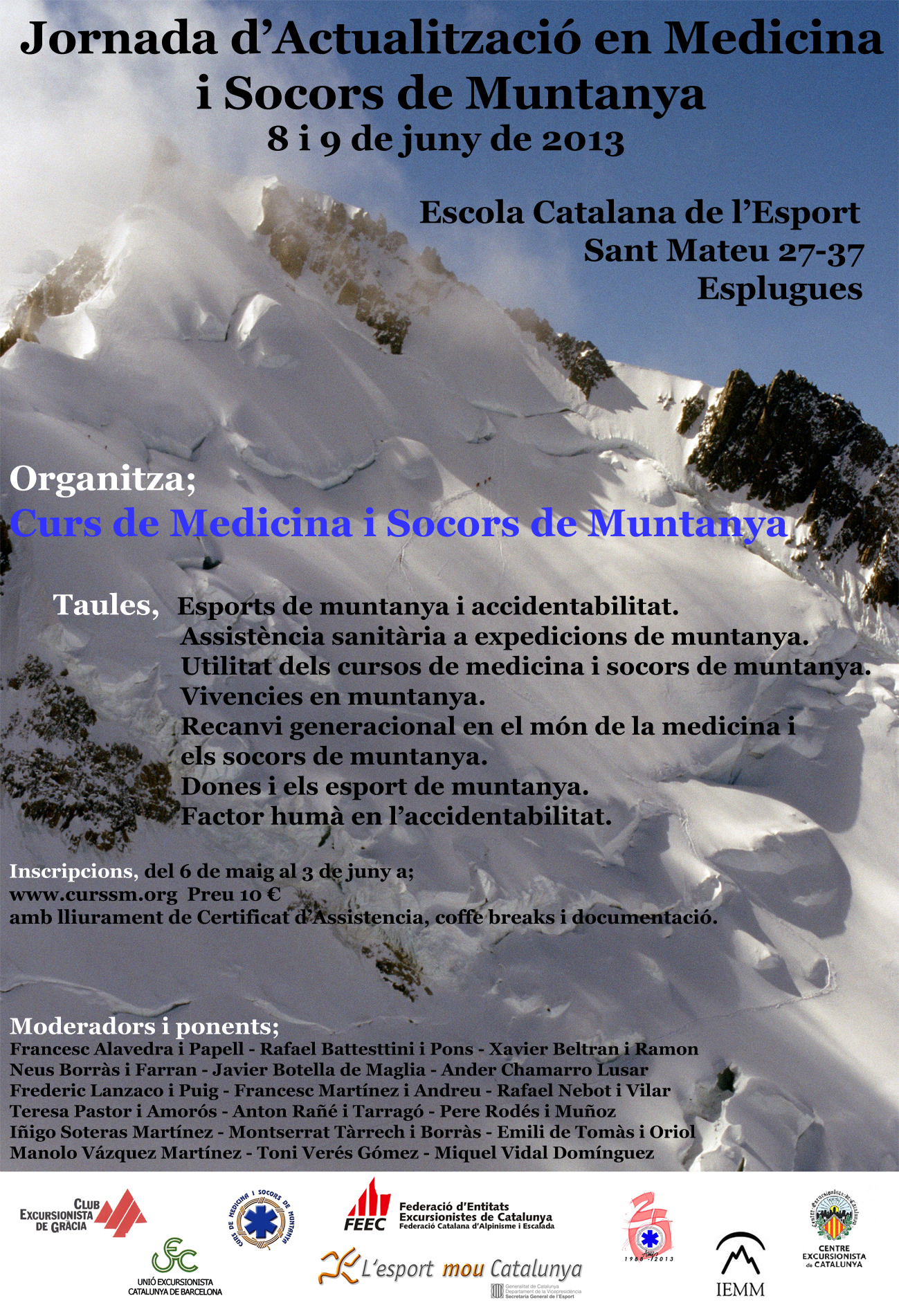 Jornada d’actualització en Medicina i Socors de Muntanya