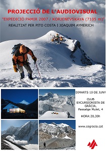 l’audiovisual Expedició Pamir 2007