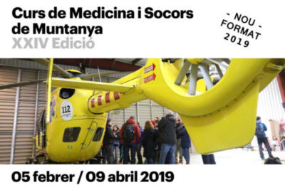 Curs de Medicina i Socors de Muntanya XXIV Edició – Del 5 de febrer al 9 d’abril de 2019 – CEC/UEC/CEG