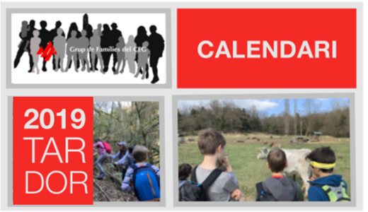 Calendari d’activitats del Grup de Famílies del CEG – tardor 2019