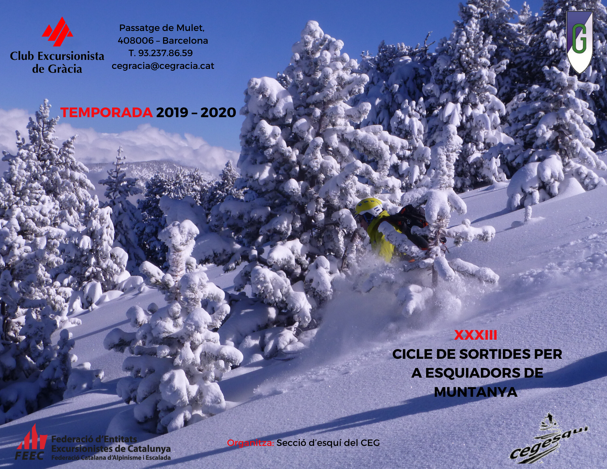 Calendari Secció d’esquí 2019-2020
