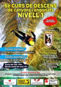 GIE- Curs de barrancs nivell I – juny 2021