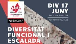 GEDE- Taller d'escalada: Diversitat funcional i escalada @ Club Excursionista de Gràcia