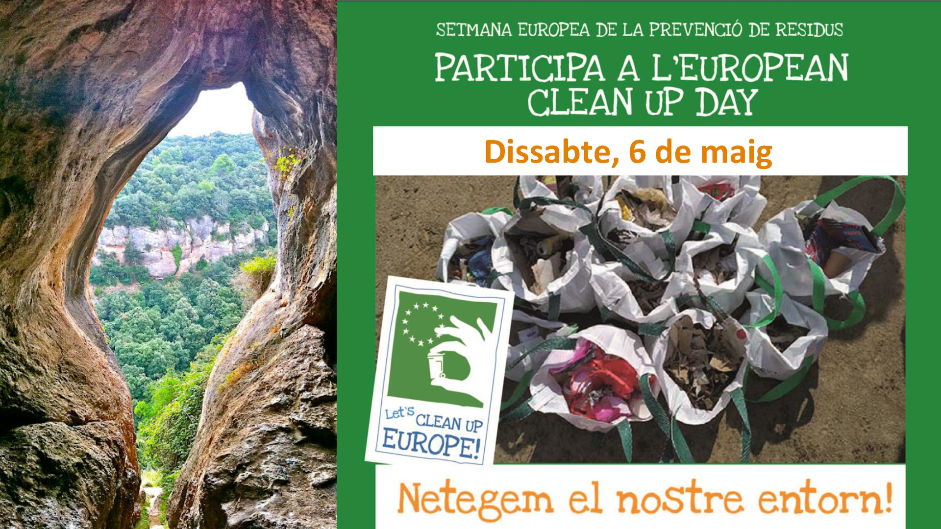 Famílies – Campanya de recollida de residus LET’S CLEAN UP i excursió a la Cova Simanya – 06/05